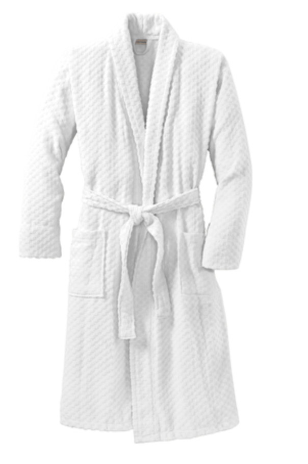 Checkered Terry Shawl Collar Robe R103 Port Authority